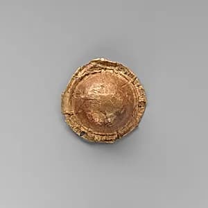 Gold roundel of bulbous form by Unknown Artist