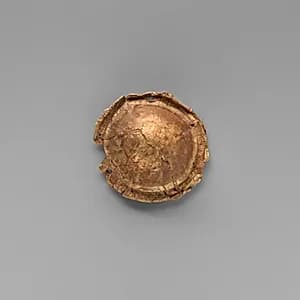 Gold roundel of bulbous form by Unknown Artist
