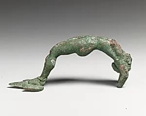 Handle of a cista with girl by Unknown Artist
