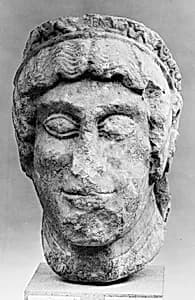 Head of a marble kore by Unknown Artist