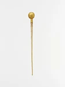 Ivory and gold pin by Unknown Artist