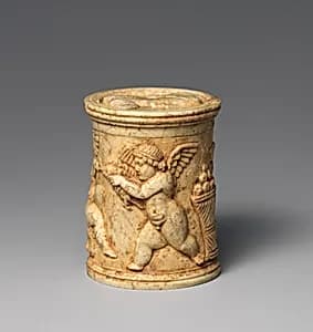 Ivory pyxis (box with lid) by Unknown Artist