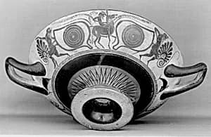 Kylix, eye-cup by Painter of Louvre F 120
