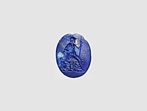 Lapis lazuli ring stone by Unknown Artist