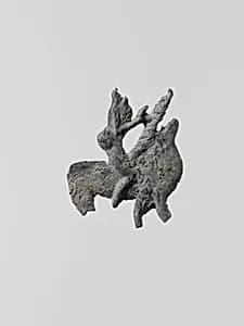 Lead figure of a horseman by Unknown Artist