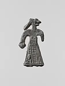 Lead figure of a woman by Unknown Artist