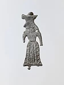Lead figure of a woman by Unknown Artist