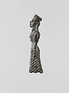 Lead figure of a woman by Unknown Artist