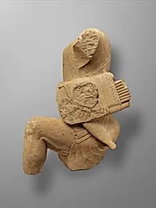 Limestone figure of kneeling Herakles by Unknown Artist