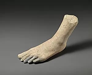 Limestone lower left leg by Unknown Artist