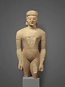 Limestone male figure by Unknown Artist