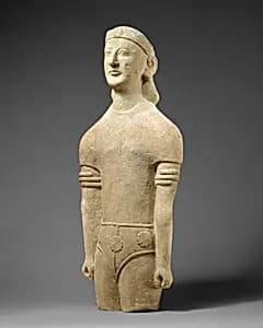Limestone male figure by Unknown Artist