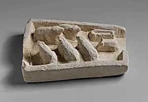 Limestone model of a sheepfold by Unknown Artist