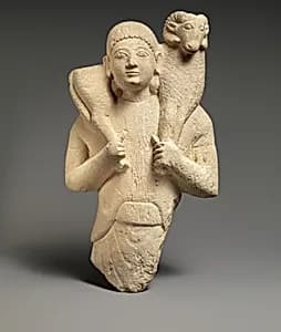 Limestone ram-bearer by Unknown Artist