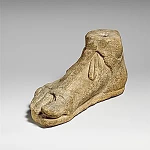 Limestone right foot by Unknown Artist