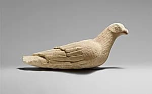 Limestone statuette of a bird by Unknown Artist