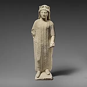 Limestone statuette of a boy by Unknown Artist