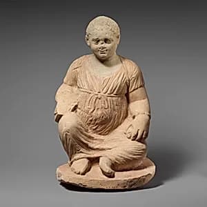 Limestone statuette of a temple girl by Unknown Artist