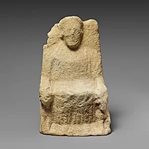 Limestone statuette of Zeus Ammon by Unknown Artist