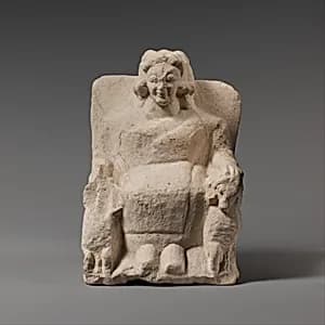 Limestone statuette of Zeus Ammon by Unknown Artist