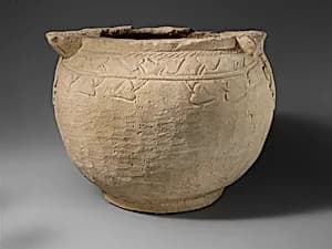 Limestone votive krater (mixing bowl) by Unknown Artist