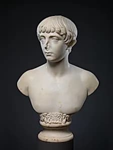 Marble bust of a youth by Unknown Artist