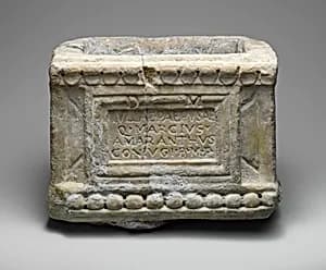 Marble cinerary chest by Unknown Artist
