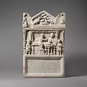 Marble cinerary chest with lid by Unknown Artist