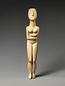 Marble female figure by Unknown Artist