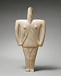 Marble female figure by Unknown Artist