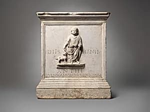 Marble funerary altar by Unknown Artist