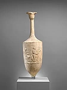 Marble funerary lekythos by Unknown Artist