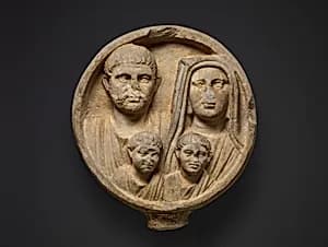 Marble funerary relief by Unknown Artist