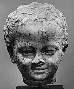 Marble head of a child by Unknown Artist