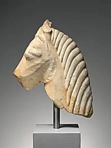 Marble head of a horse by Unknown Artist