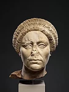 Marble head of a woman by Unknown Artist
