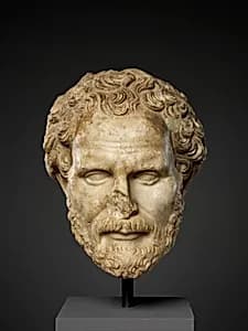 Marble head of Demosthenes by Unknown Artist