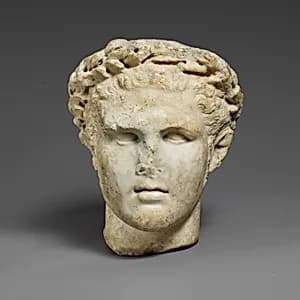 Marble head of Herakles by Unknown Artist