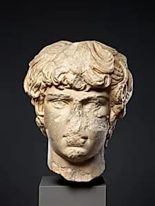 Marble portrait head of Antinoos by Unknown Artist