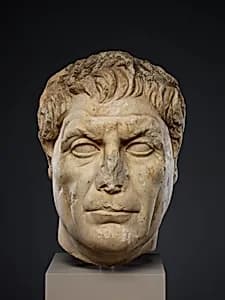 Marble portrait of a man by Unknown Artist