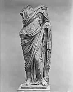 Marble statue of a woman by Unknown Artist