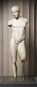 Marble statue of a youth by Unknown Artist
