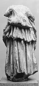 Marble statuette of a girl by Unknown Artist