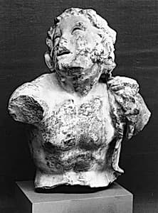 Marble statuette of a satyr by Unknown Artist