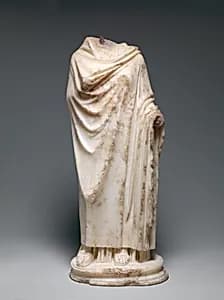 Marble statuette of a woman by Unknown Artist