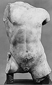 Marble torso of a boy by Unknown Artist