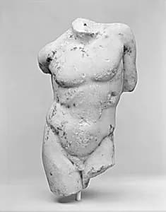 Marble torso of a boy by Unknown Artist