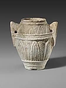 Miniature limestone amphora (jar) by Unknown Artist
