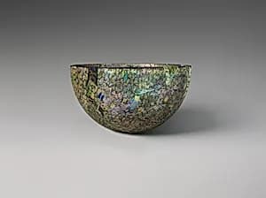 Mosaic gold-glass hemispherical bowl by Unknown Artist