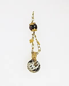 Necklace with garnet pendant by Unknown Artist